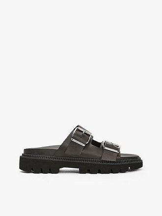 Tommy Hilfiger Leather Double Strap Cleat Sandals
