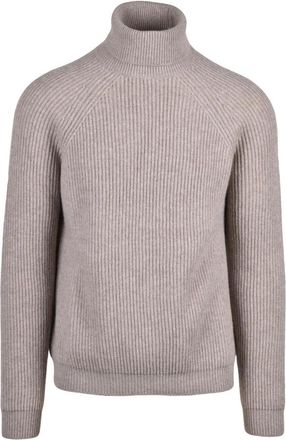 Alpha Studio Truien & Vesten, Heren, Beige, XL, Wol, Turtleneck Trui