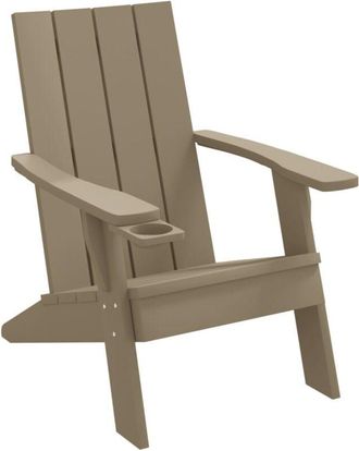 vidaXL Vidaxl - Silla De Jard&iacute;n Adirondack Marr&oacute;n Claro 75x88,5x89,5 Cm