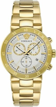 Versace Chronograph Urban Mystique 43mm - Heren - Horloges - Geel - ONE Size - Accessoires