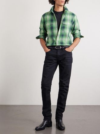 Tom Ford Slim-Fit Checked Cotton-Flannel Shirt