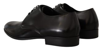 Dolce & Gabbana Mens Black Leather Lace Up Formal Derby Shoes