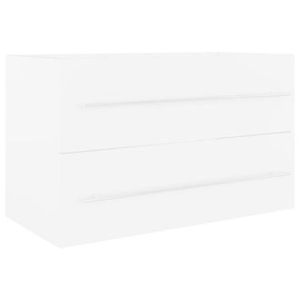 Berkfield Home Sink Cabinet with Built-in Basin White Engineered Wood