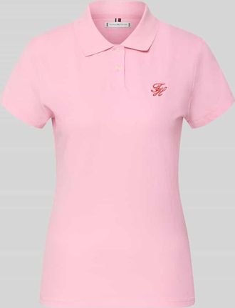 Tommy Hilfiger Slim Fit Poloshirt aus Baumwoll-Mix in Pink, Gr&ouml;&szlig;e XL