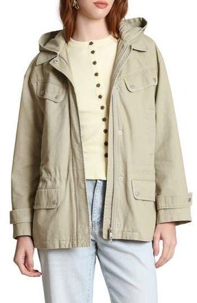 Avec Les Filles Hooded Cotton Field Jacket in Rattan Washed at Nordstrom Rack, Size Xx-Large