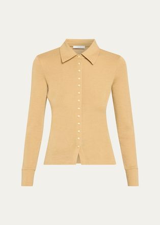 Vince Multi-Button Collared Cardigan Top