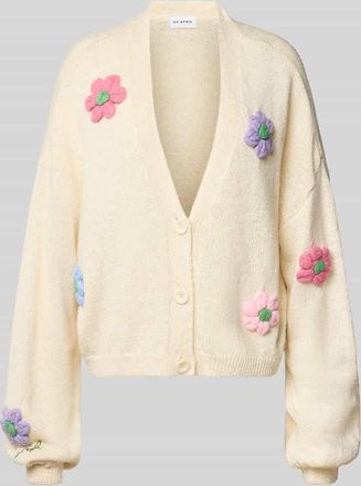 Oh April Strickjacke mit Knopfleiste Modell Harriet in Offwhite, Größe L