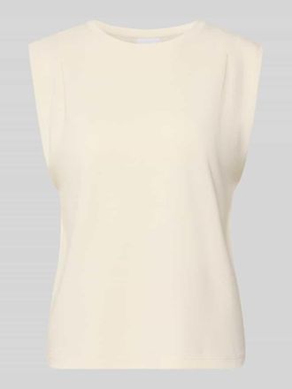 Jake*s Top mit Rundhalsausschnitt und Kapp&auml;rmeln in Beige, Gr&ouml;&szlig;e XXL