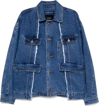 Songzio Giacca denim asimmetrica - Blu