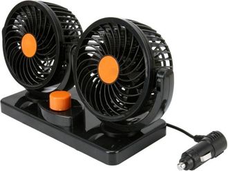 Trade Shop Trade Shop - Ventilator Para Car Portatile Con Base Doppia Velocity Rotation 12v
