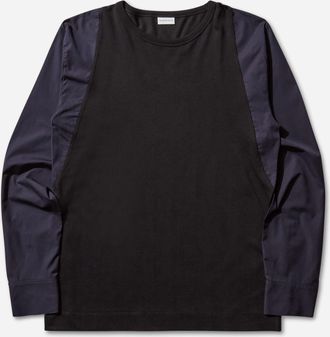 Dries Van Noten Men s Contrast Sleeves T-Shirt Black