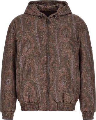 Etro Arnica Bomberjack - Heren - Vesten met rits - Bruin - XL - Hoodies & sweatvesten