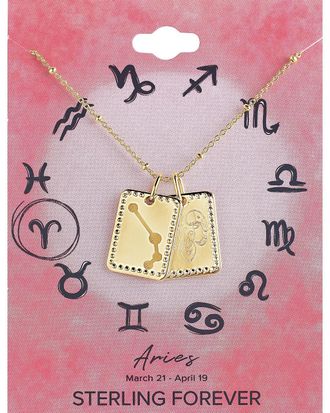 Sterling Forever Zodiac Tag Necklace