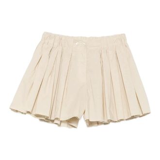 Jucca Short Skirts, female, Beige, Size: S Pleated Short Skirt