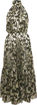 Saint Laurent Abito midi con scollo allamericana - Nero