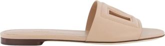 Dolce & Gabbana Schoenen, Dames, Roze, 37 EU, Platte Slides Continuativo Damesschoenen