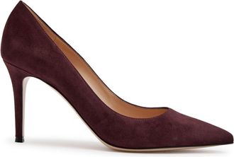 Gianvito Rossi Gianvito 85 Suede Pumps - Burgundy