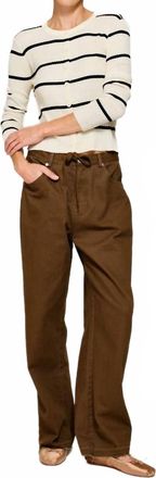Line & Dot Jaden Drawstring Pant In Cocoa