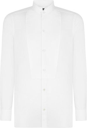 Tom Ford CLASSIC FIT MUSLIN EVENING SHIRT Size: 40, colour: WHITE