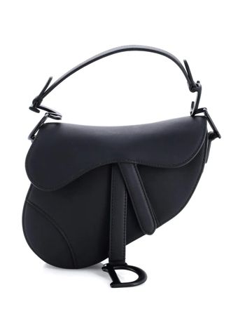 Dior Ultra Matte Saddle Handbag Leather Mini shoulder bag - women - Calf Leather - One Size - Black