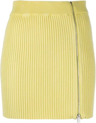 Alyx ribbed-knit miniskirt - women - Viscose/Spandex/Elastane/Polyamide - S - Yellow