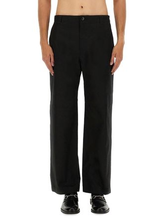 Gucci Web-Trimmed Cotton Trousers - Black