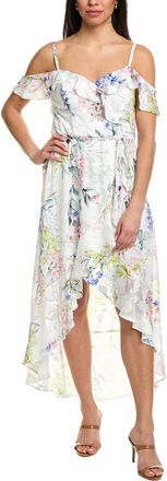 Julia Jordan Printed Burnout Chiffon Maxi Dress