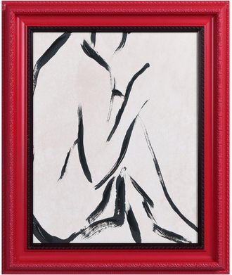 Empire Art Direct Abstract Silhouette Hand-Painted Embellished Canvas Wall Art With Baroque Frame