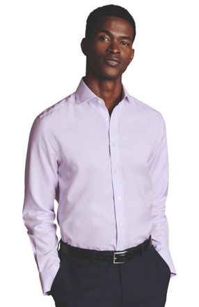 CHARLES TYRWHITT Cutaway Collar Non-Iron Twill Shirt in Lilac Purple at Nordstrom, Size 1734