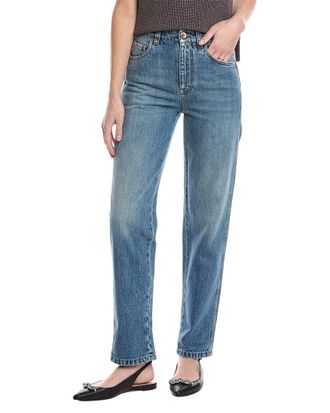 Brunello Cucinelli The Skater Medium Wash Straight Jean