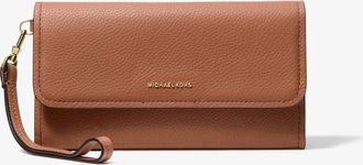 Michael Kors Jet Set Medium Pebbled Leather Smartphone Wristlet