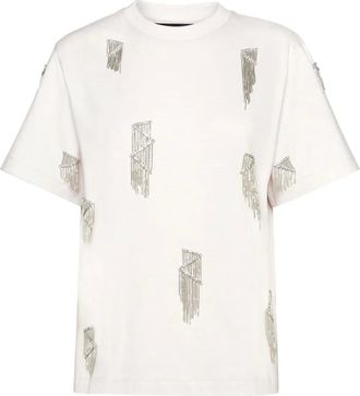 Philipp Plein Fringe jersey T-shirt - Wit
