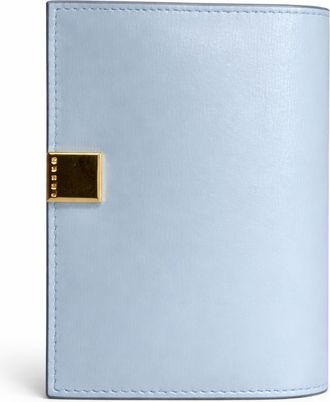 Marni Womens Prisma Folded Leather Wallet In Smoke Blue
