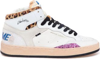 Crime London Schoenen, Dames, Veelkleurig, 36 EU, Leer, Chelsea Hi