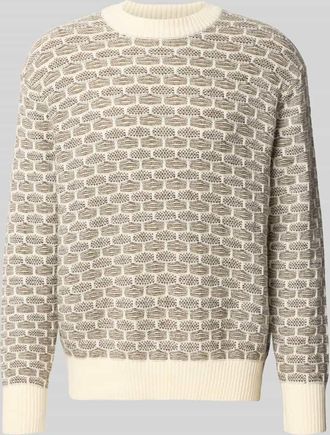 Selected Relaxed Fit Strickpullover aus Woll-Mix Modell KEITH in Offwhite, Größe XXL