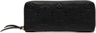 Louis Vuitton Black Noir Leather Long Wallet (Bi-Fold) (Pre-Owned)