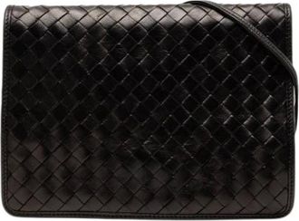 Bottega Veneta Pre-owned Cross Body Bags, female, Black, Size: ONE SIZE Pre-owned Woven Crossbody Bag