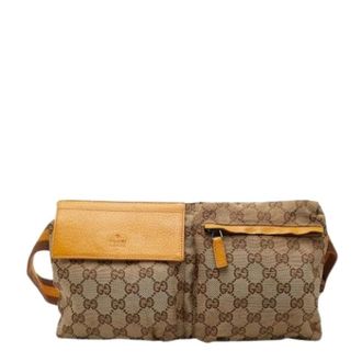 Gucci Pre-owned Belt Bags, female, Brown, Size: ONE SIZE Pre-owned GG Canvas Fanny pack