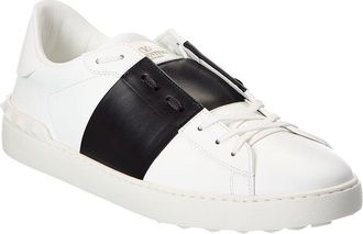 Valentino Rockstud Open Leather Sneaker