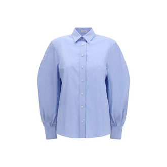 Brunello Cucinelli Blue Cotton Womens Blouse