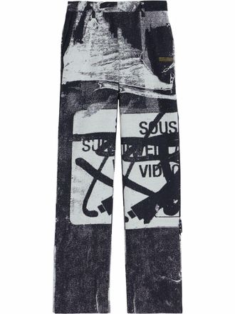 Off-white x Pablo Tomek double straight trousers - Black