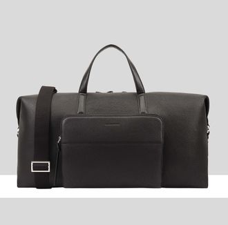 Paul Costelloe Mens Bellagio Leather Holdall Bag - Black - One Size