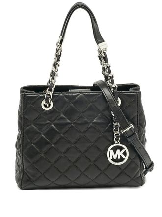 Michael Kors Susannah quilted leather tote bag - Black