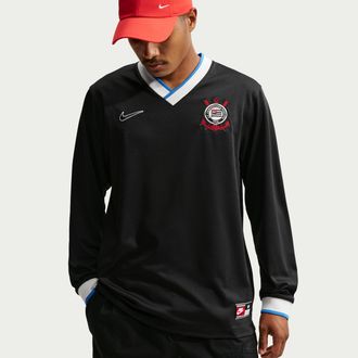 Nike S.C. Corinthians Energy Third Nike Mens Dri-FIT Soccer Long-Sleeve Jersey in Black | IO3461-010