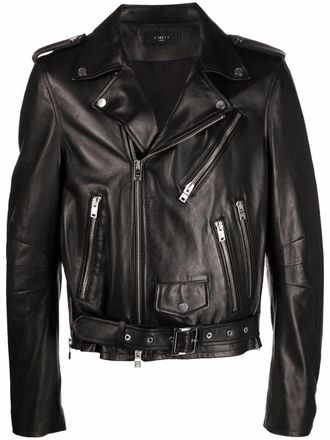 Amiri Giacca biker in pelle - Nero