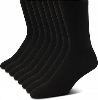 True Religion 8 Pairs Premium Athletic Crew Socks in Black at Nordstrom
