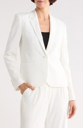 Lafayette 148 New York Eastman Finesse Crepe Blazer in Cloud at Nordstrom Rack, Size 12