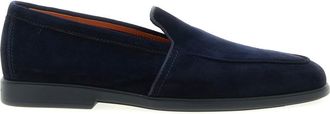 Santoni Blue Suede Loafers