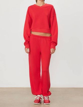 &Eacute;terne Boyfriend Pocket Sweatpants In Scarlet
