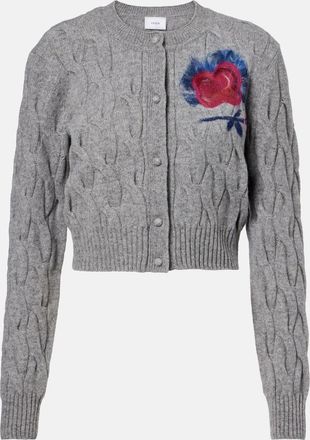 Erdem Cardigan in misto lana a trecce